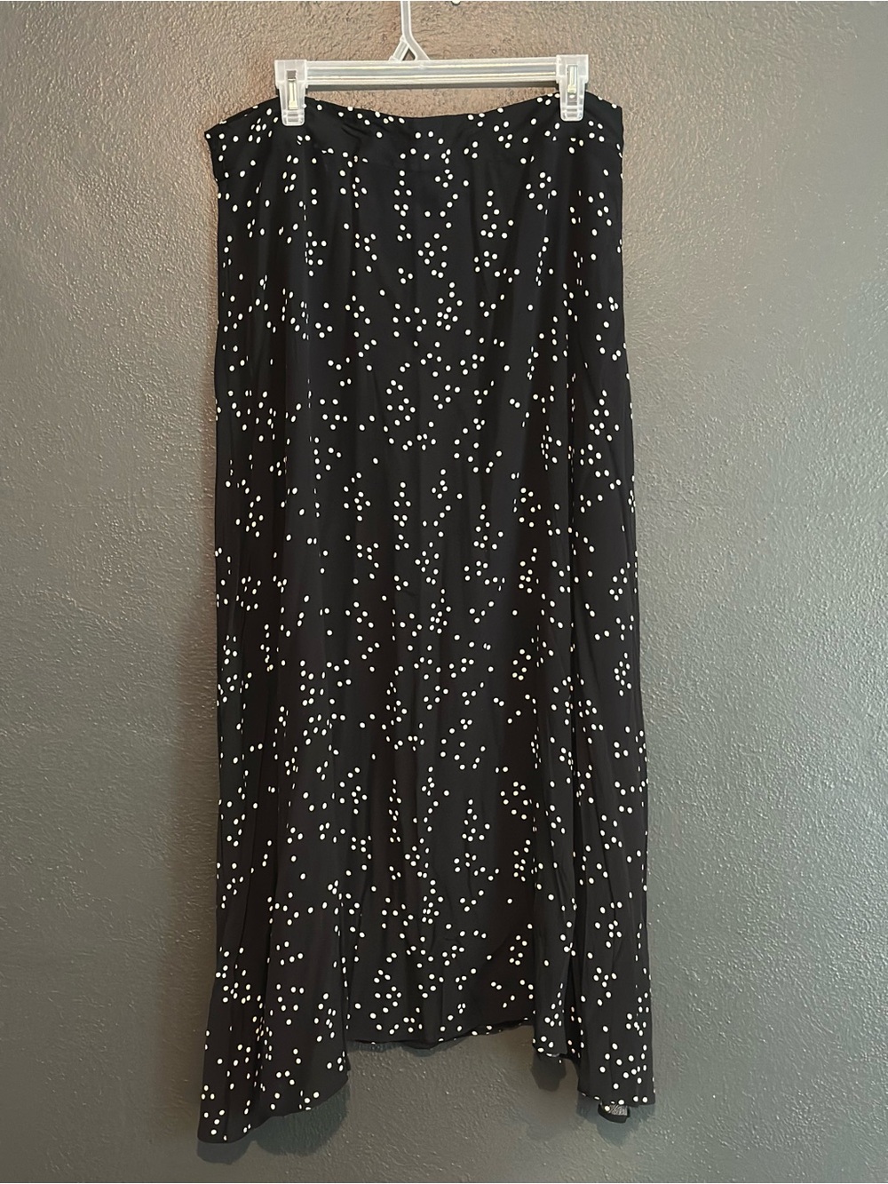 NWOT Piper & Scoot Black Polka Dot Maxi Skirt